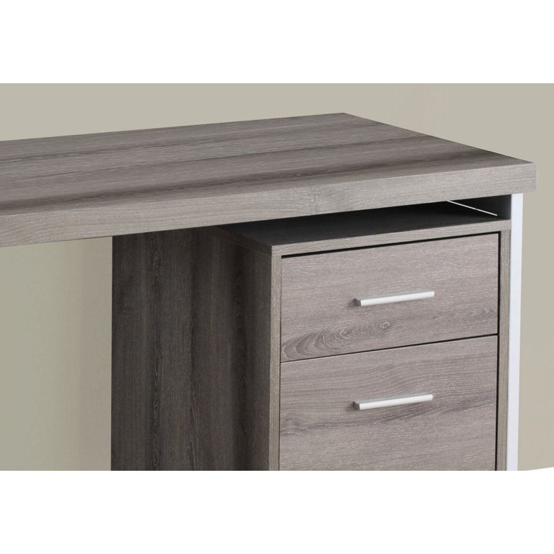 Bureau de 122 cm (48 po) de long pour la maison, fini stratifié brun contemporain, style moderne avec options de rangement