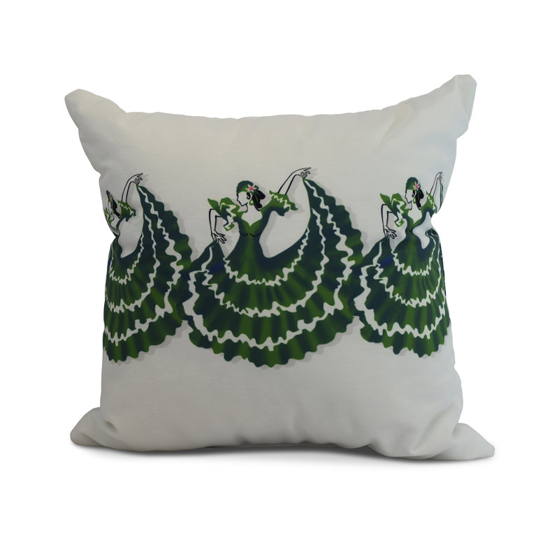 Housse de coussin d'extérieur carré cubique, Vert, 20 po x 20 po