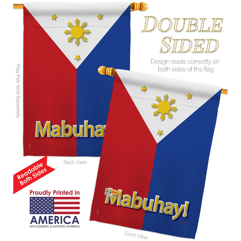 Double Sided 40'' H x 28'' W Polyester House Flag
