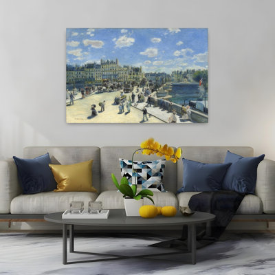 Le Pont Neuf Classic Architecture Wall Art Print by Pierre-Auguste Renoir - 1 Piece Wrapped Canvas Wall Art