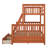 Twin Over Full Bunk Bed With Two Storage Drawers, Convertible Into 2 Beds, Solid Wood Bunk Bed With Ladder And Guardrails-807782177
