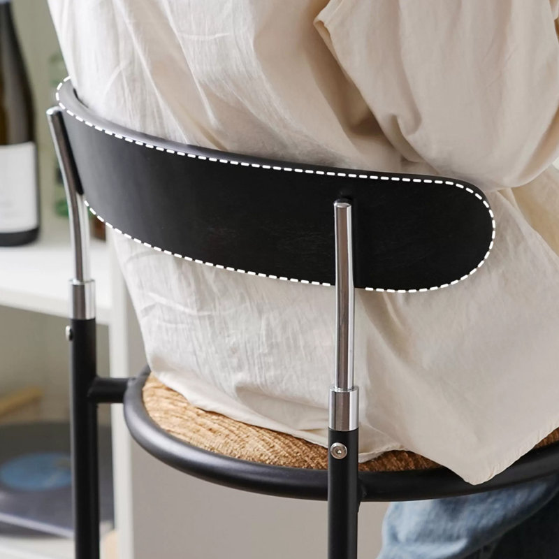 Chaise d'appoint à dossier bas brun (ensemble de 2), Brown
