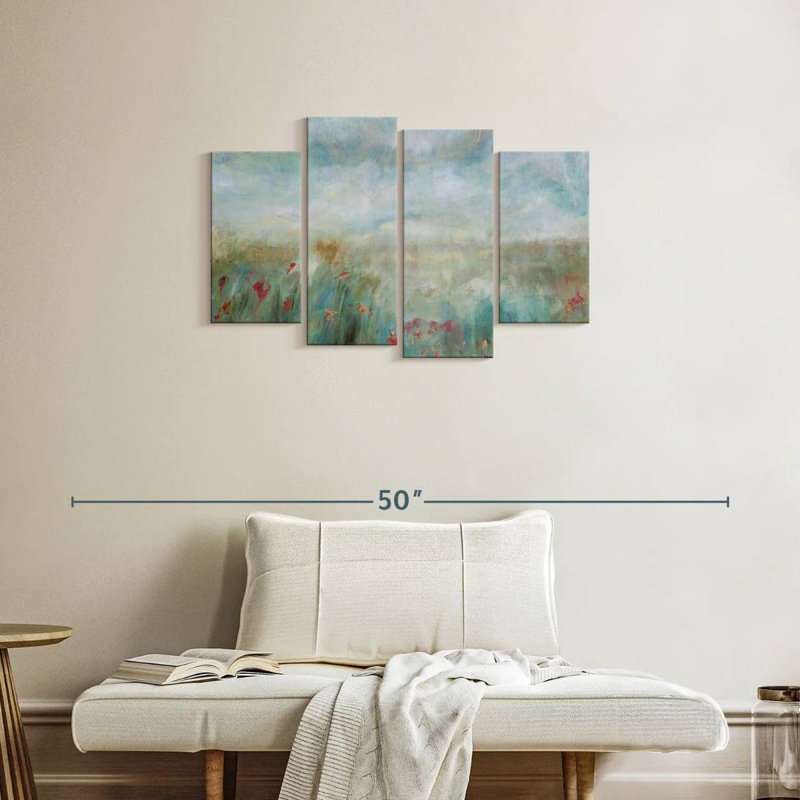 Abstrait de jardin sauvage Avery, H 22 po x l 36 po