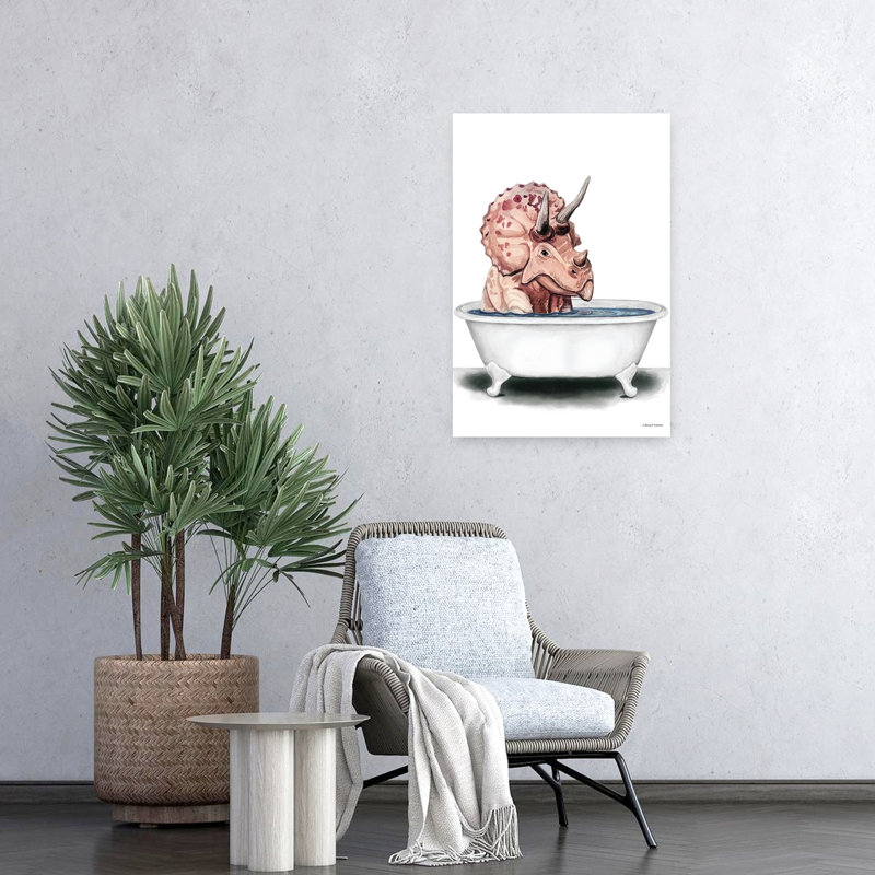 «Dino Bath I», art contemporain fantaisiste, H 24 po x l 16 po