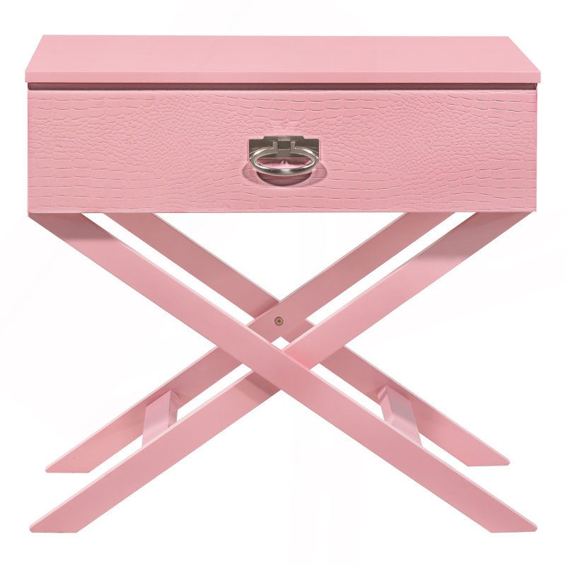 Charming Pink Nightstand For Modern Spaces, Pink