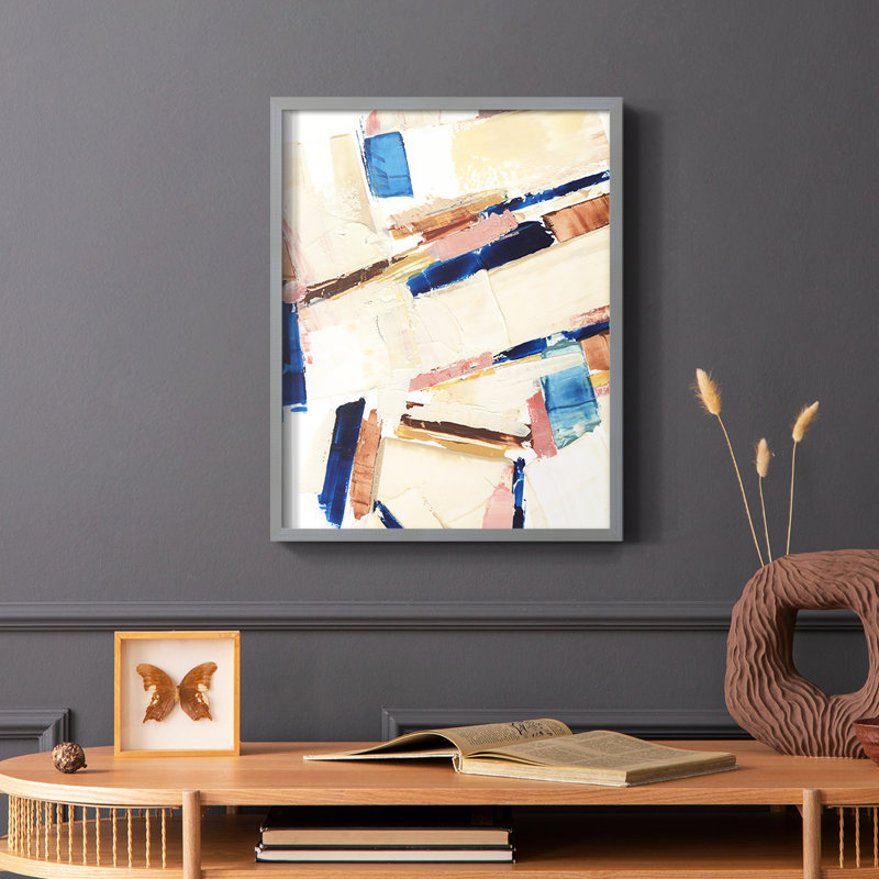 «Pivot Point II», reproduction encadrée - bois massif, Gris, H 10 po x l 8 po