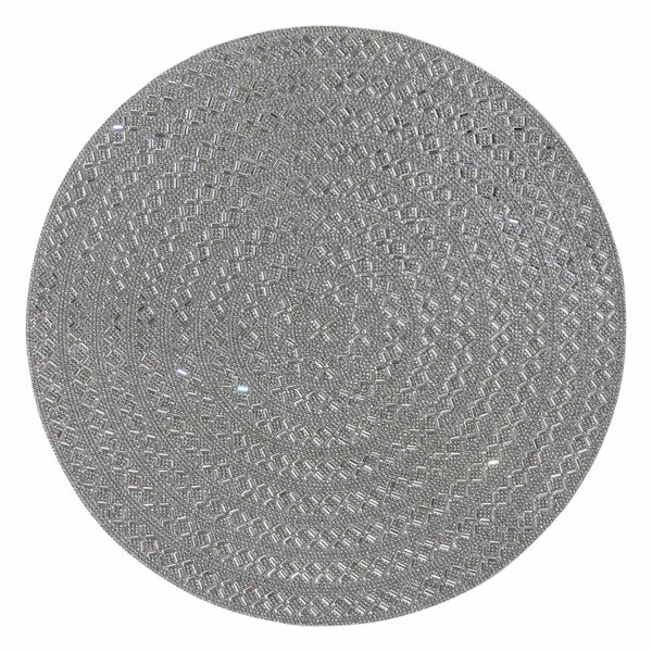 Sparkles Home Glass Geometric Round Placemat | Wayfair