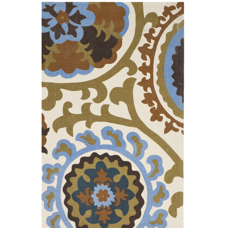 Cedar Brook Hand Loomed Cotton Abstract Rug, Rectangle 7'3" x 9'3"