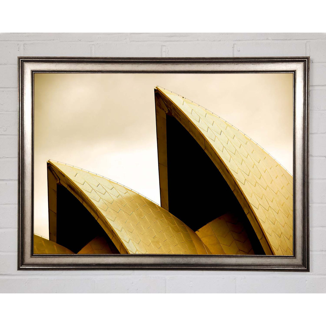 Sydney Opera House Peaks Sepia - Einzelner Bilderrahmen Kunstdrucke