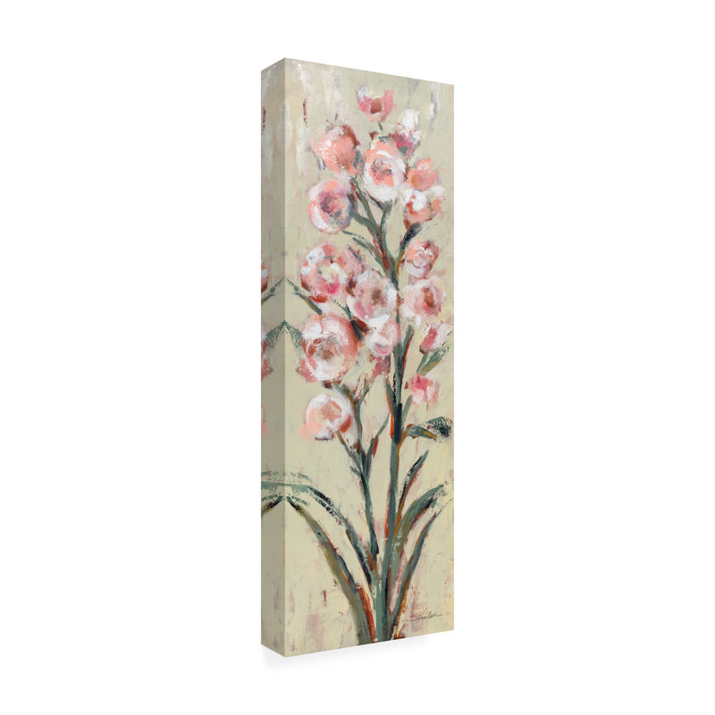 Grandes fleurs rosées II, H 19 po x l 6 po x P 2 po