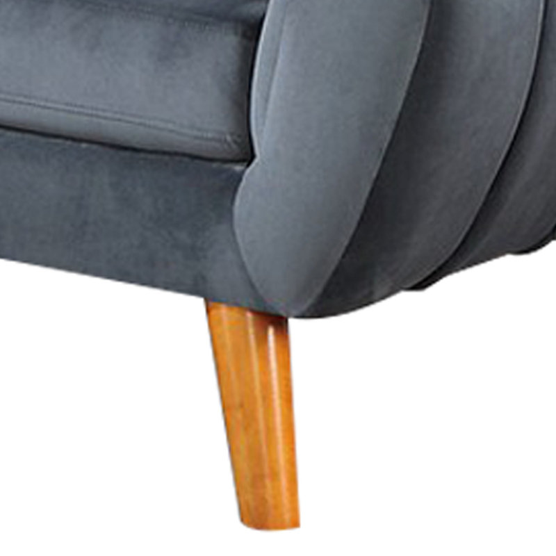 Khylei 2 - Piece Velvet Living Room Set, Dark Grey Velvet