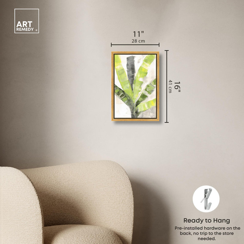 Reproduction d'art moderne sur toile Art Remedy, Cadre flottant doré, H 16 po x l 11 po