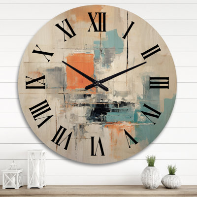 Horloge murale en bois massif Stygg