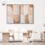 Sere Beige Forms Canvas Print Boho Beige Wall Art Set by Art Remedy, Black Frame, 10 x 15-507835841-507835893