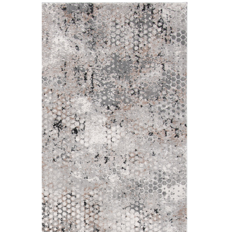 Tapis abstrait Mackinaw Performance, Carré 6 pi 7 po