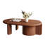 Table basse 48 po, table centrale ovale en noyer pour salon et bureau personnel