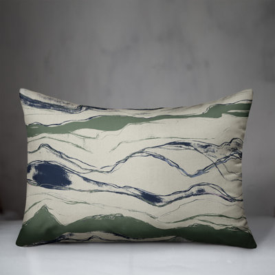 Flowing Lines Outdoor Rectangular Pillow Cover & Insert
