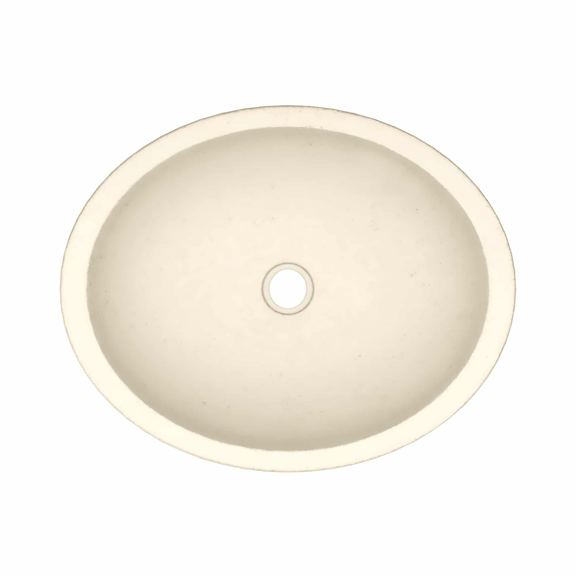 Tolosa NativeStone Concrete Oval Dual-Mount Bathroom Sink, Sand