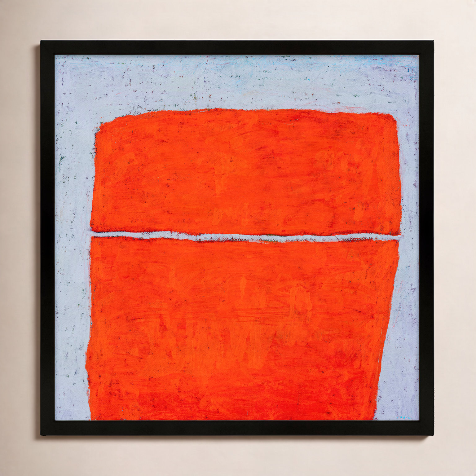 Dowlin "Tangerine Split" Print by Stephanie Dennis, 10" H x 10" W  x 1.25" D, Black