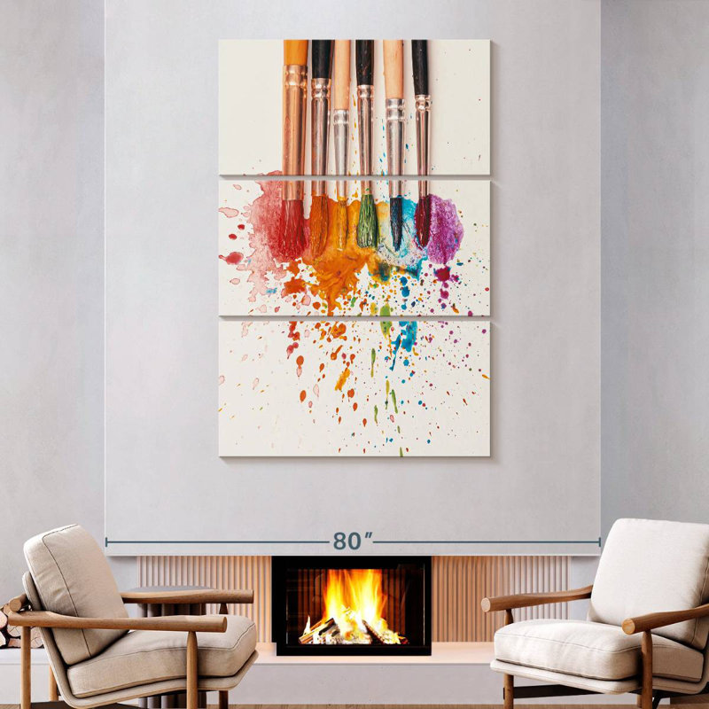 Senne Rainbow Brushes, 74" H x 48" W