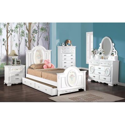 Commode avec porte, finition blanche