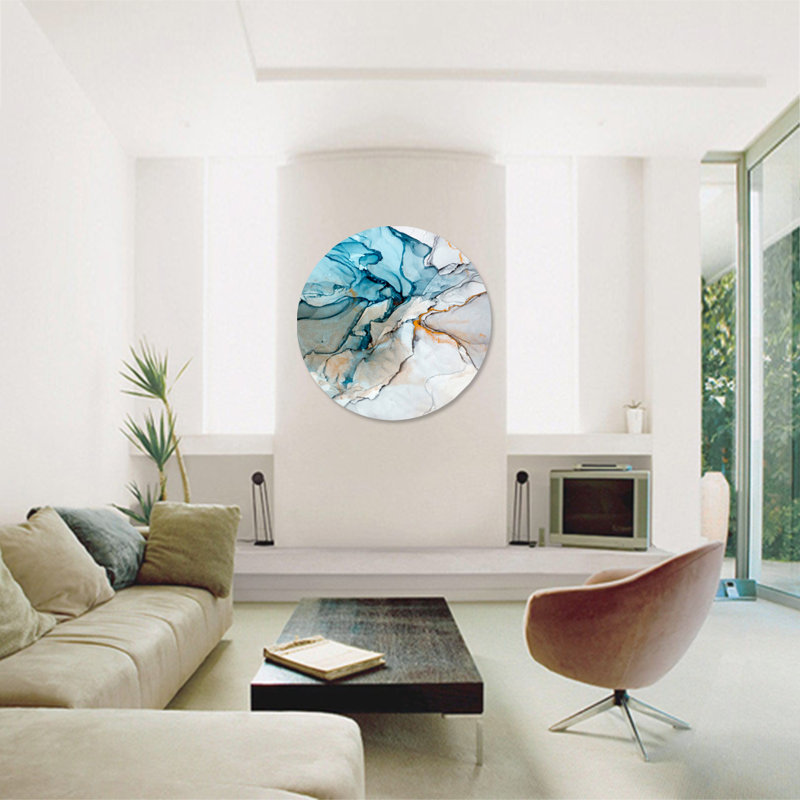 Fusion Three Print, 46" H x 46" W x 1.5" D, Aluminum