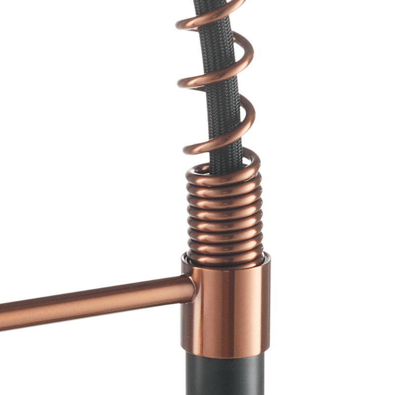 Belfry Kitchen Marhta Kitchen Faucet, Matte Black/Rose