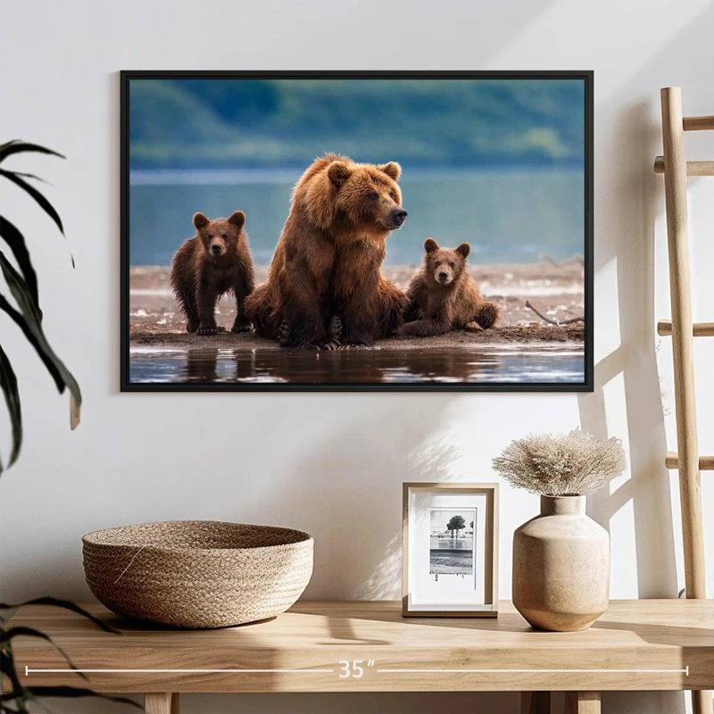 Famille d'ours Kamthatka, H 17 po x l 25 po