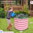 4-pack Kids Mini Pink Metal Circle Raised Garden Bed Planter Box For Planting Vegetables (24 In. L X 24 In. W X 18 In. H)-652883867