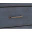 Commode à 5 tiroirs, aucun assemblage requis, finition bleue en velours côtelé