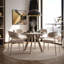 Extendable Round Metal Base Dining Table-1563213557-1563213559