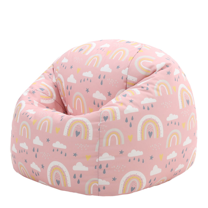Bean Bag Bazaar Kids Rainbow Print Classic Bean Bag, Rainbow