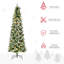 Arbre de Noël artificiel pré-éclairé enneigé avec branches réalistes, 460 lumières DEL, pommes de pin, baies rouges et 1298 pointes-521669910