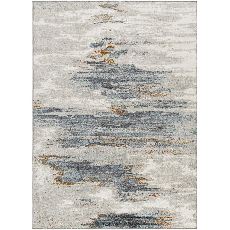 Davide Abstract Blue Area Rug