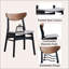 Chaise d'appoint en noyer et finition noire
