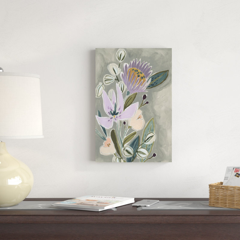 «Spring Lilac II» par June Erica Vess - peinture sur toile tendue, H 18 po x l 12 po