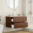 32-Inch Wall-Mounted Bathroom Vanity with Double Drawers, Soft-Close System,Ceramic Sink,No Handle Design-1328600597
