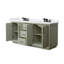 Strada 72" Freestanding Double Bathroom Vanity with Cultured Marble Top-1967858897-1967858908