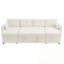Canapé-lit modulaire en U de 107 po avec revêtement en tissu Teddy et méridienne double Xylo-122062175