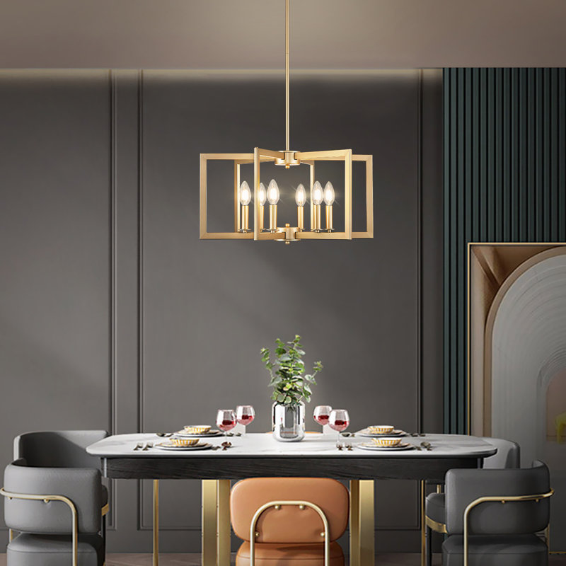 Lustre géométrique à 6 lumières Naiara