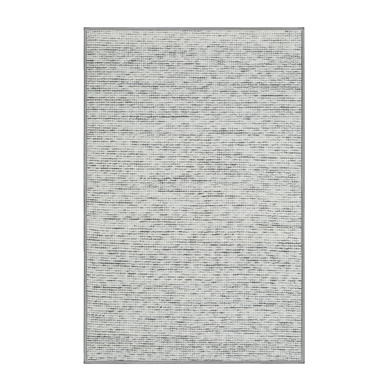 Tapis décoratif gris contemporain, Rectangle 5 pi x 7 pi