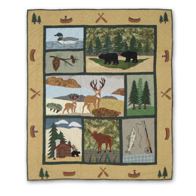 Lodge Fever Quilted Throw Blanket