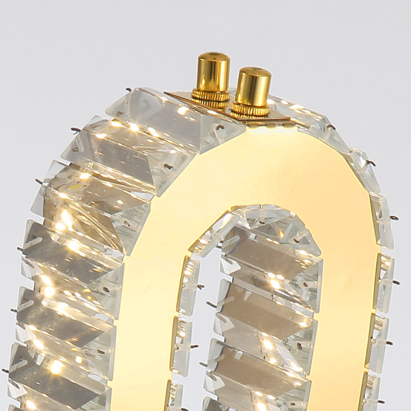 Lustre moderne suspendu à DEL, 1 lumière, Doré