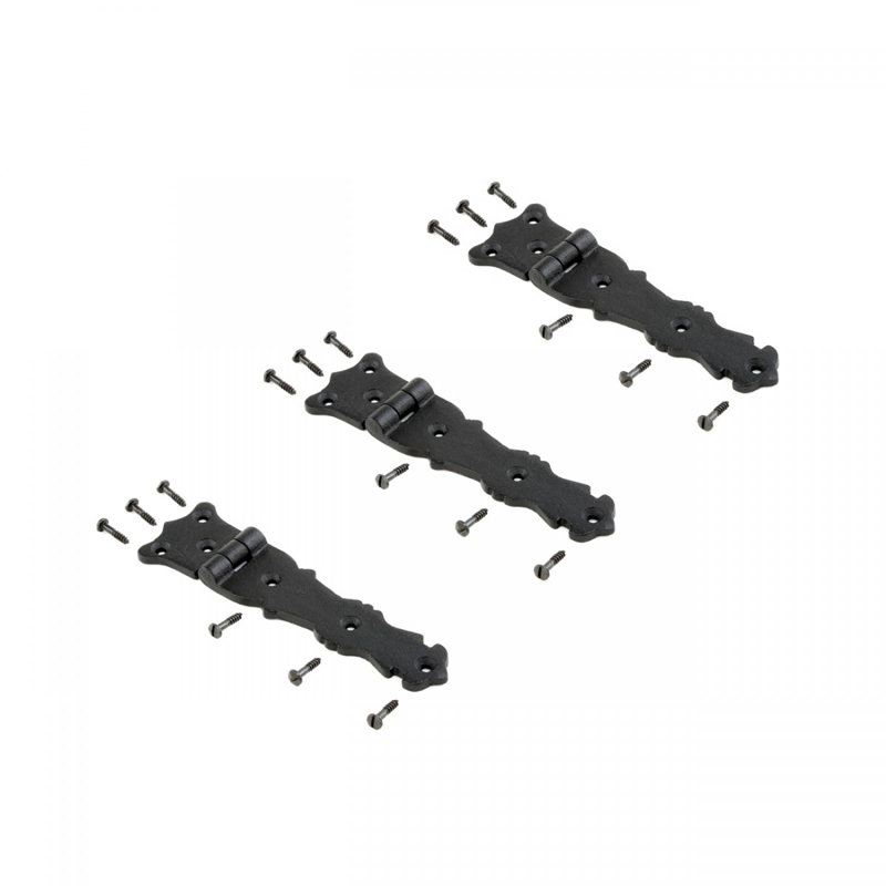 Fleur De Lis Wrought Iron Strap Hinge