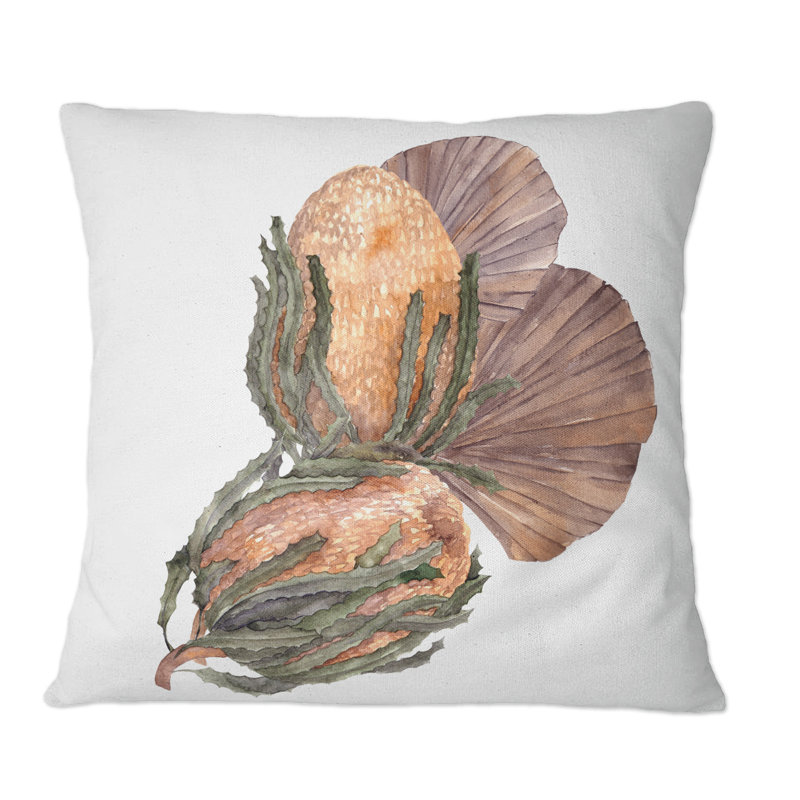 Floral Throw Pillow, 18" x 18"