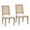 Norton Oak with Rattan Upholstered Dining Chair (Set of 2)