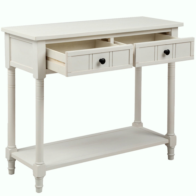 Gattilier 35.43'' Console Table, Ivory, 29.9" H x 35.43" W x 13.8" D