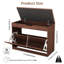 Banc de rangement pour chaussures l 27,5 po avec coussin, rangement à rabat, étagère à chaussures-638138005