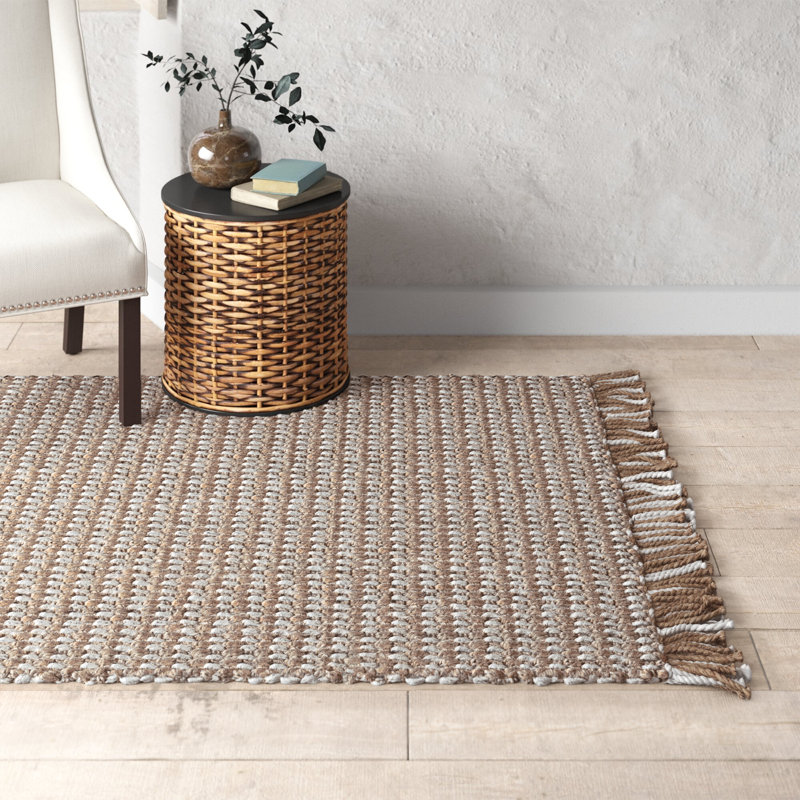 Alastor Ivory/Tan Area Rug, Rectangle 5' x 8'