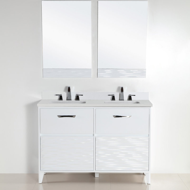 Ensemble de meuble-lavabo double 48 po Aashini